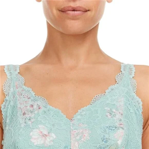 Flora Nikrooz Women's 2-Pack V-Neck Lightweight Soft Lace (Navy, Large) - Picture 4 of 7